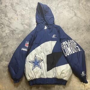 Vintage Pro Line Logo Athletic Dallas Cowboys NFL Large Puffer Jacket